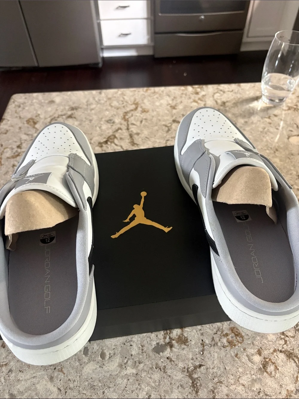 Jordan Low-Top Sneakers in White, Light Gray and Black